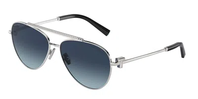 Tiffany & Co Tf3101b Polarized 60014u Women's Sunglasses Silver Size 59