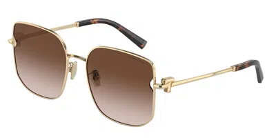 Tiffany & Co Tf3105d Asian Fit 61893b Women's Sunglasses Gold Size 58 In Multi