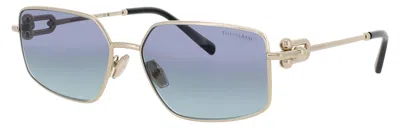 Tiffany & Co . Tf3111 Unisex Metal Sunglasses 58-16-140 In 62029s - Gold / Gradient Azure