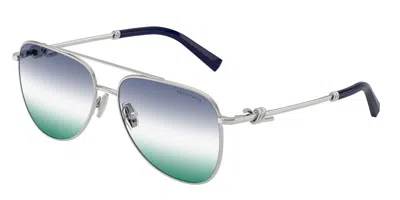 Tiffany & Co Tf3116 62312a Women's Sunglasses Silver Size 59