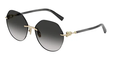 Tiffany & Co Tf3123 62413c Women's Sunglasses Gold Size 58 In Pale Gold