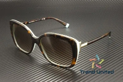 Pre-owned Tiffany & Co . Tf4171 81343b Havana Brown Gradient 57 Mm Women's Sunglasses