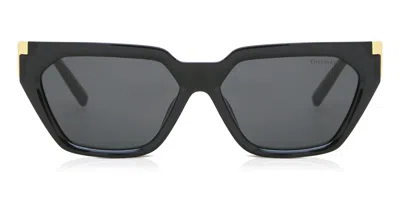 Tiffany & Co Tf4205u 8001s4 Women's Sunglasses Black Size 56 In White