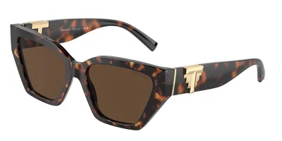 Tiffany & Co Tf4218 80153g Women's Sunglasses Tortoiseshell Size 55 In Brown