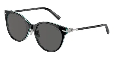 Tiffany & Co Tf4223d Vestibilità Orientale 8285s4 Occhiali Da Sole Neri Per Donna
