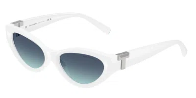 Tiffany & Co Tf4225u 83929s Women's Sunglasses White Size 54 In Blue