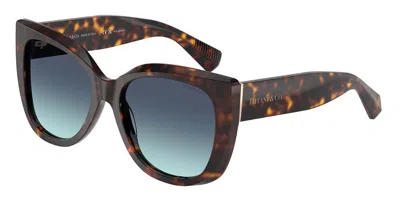Tiffany & Co Tf4229f Asian Fit 80159s Women's Sunglasses Tortoiseshell Size 55 In Multi