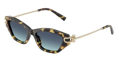 Tiffany & Co Tf4231u 80649s Women's Sunglasses Tortoiseshell Size 53 In Blue