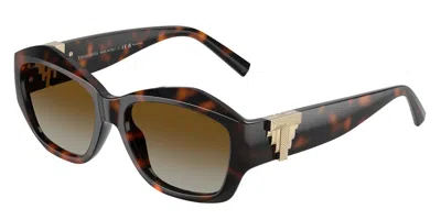 Tiffany & Co Tf4233u Polarized 8015t5 Occhiali Da Sole Tartarugatishell Per Donna In Brown