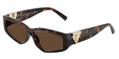 Tiffany & Co Tf4234u Vestibilità Orientale 80153g Occhiali Da Sole Tartarugatishell Per Uomo In Brown