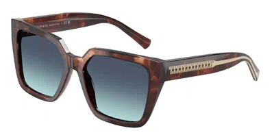 Tiffany & Co Tf4235 84219s Women's Sunglasses Tortoiseshell Size 55 In Brown