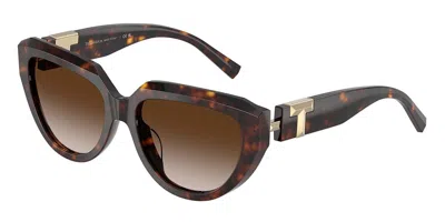 Tiffany & Co Tf4238u 80153b Occhiali Da Sole Tartarugatishell Per Donna In Brown