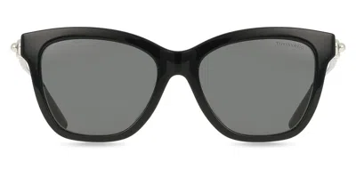 Tiffany & Co Tf4241d Vestibilità Orientale 8055s4 Occhiali Da Sole Neri Per Donna In Multi