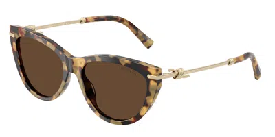 Tiffany & Co Tf4253 80643g Women's Sunglasses Tortoiseshell Size 55 In Burgundy