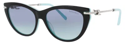 Tiffany & Co . Tf4253 Sunglasses 55-16-145, Acetate/metal Frames, Graduated Tint Lens, Case Included In Multi