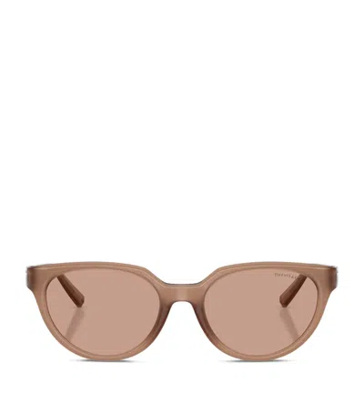 Tiffany & Co . Tf4256d Cat Eye Sunglasses In Brown