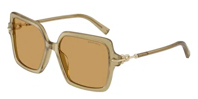 Tiffany & Co Tf4260u 846173 Women's Sunglasses Green Size 57 In Yellow