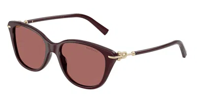 Tiffany & Co Tf4267 847069 Women's Sunglasses Red Size 54 In Transparent Deep Ruby
