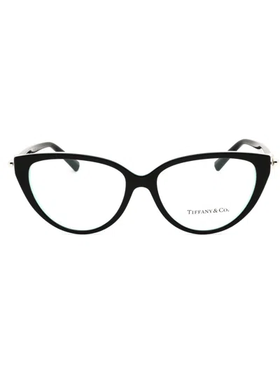 Tiffany & Co Tiffany 0tf2292 Eyeglasses In Black On Tiffany Blue/clear Demo Lens