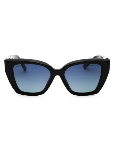 Tiffany & Co Tiffany 0tf4239u Sunglasses In Black/azure Gradient Dark Blue Polar