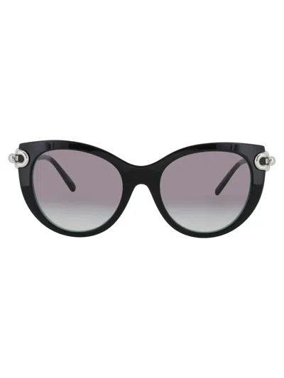 Tiffany & Co .  Tf4232 Sunglasses In Black On Tiffany Blue - Gradient Grey