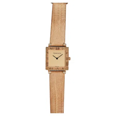Pre-owned Tiffany & Co Tiffany Atlas Watch In 18k Yellow Gold, 1980s