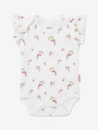 Tiffany & Co Kids' Tiffany Baby Girls Purple Grape Bodysuit In White