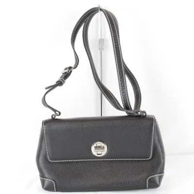 Pre-owned Tiffany & Co Tiffany Black Leather Shoulder Bag ()