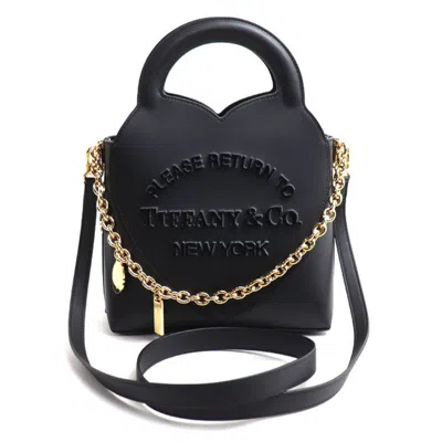 Pre-owned Tiffany & Co Tiffany Black Leather Shoulder Bag ()