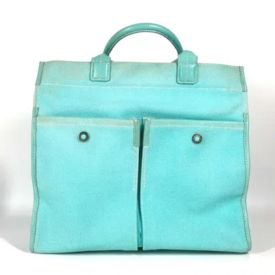 Pre-owned Tiffany & Co Tiffany Blue Canvas Handbag Shoulder Bag Tote Bag ()