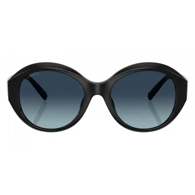 Tiffany & Co Tiffany Blue Gradient Polarized Oval Ladies Sunglasses Tf4227bu 80014u 53 In Black