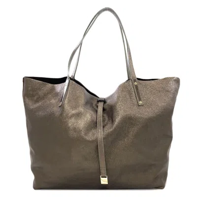Pre-owned Tiffany & Co Tiffany Bronze Leather Pouch Tote Bag ()
