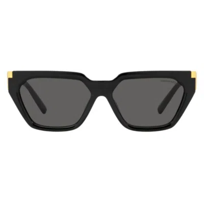 Tiffany & Co Tiffany Dark Grey Irregular Ladies Sunglasses Tf4205u 8001s4 56 In Yellow