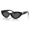 Tiffany & Co Tiffany Dark Grey Oval Ladies Sunglasses Tf4225u 8001s4 54 In Black