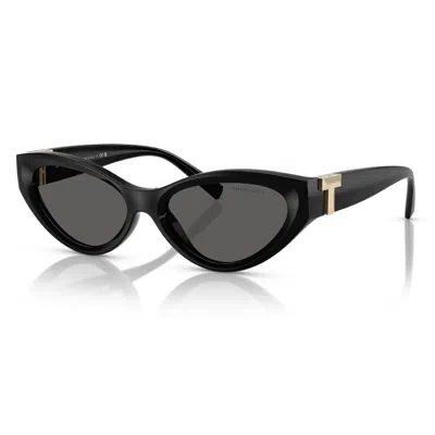 Tiffany & Co Tiffany Dark Grey Oval Ladies Sunglasses Tf4225u 8001s4 54 In Black