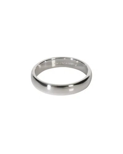 Tiffany & Co . Tiffany Forever 4.5mm Platinum Band (authentic Pre-loved) In Silver