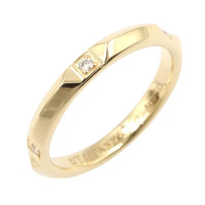 Pre-owned Tiffany & Co Tiffany Gold Clear Yellow Gold (18k) Band Ring () In Gold, Clear