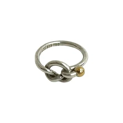 Pre-owned Tiffany & Co Tiffany Gold Silver Gold (18k) Silver 925 Band Ring () In Gold, Silver