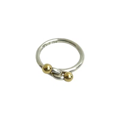 Pre-owned Tiffany & Co Tiffany Gold Silver Gold (18k) Silver 925 Band Ring () In Gold, Silver