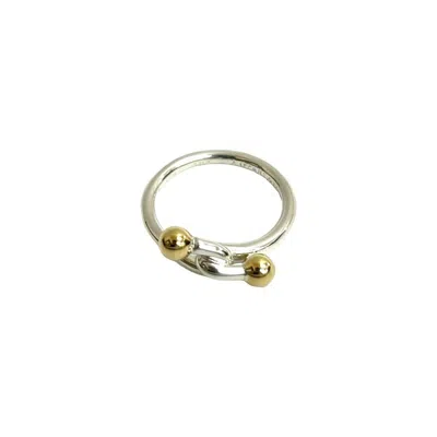 Pre-owned Tiffany & Co Tiffany Gold Silver Silver 925 Yellow Gold (10k) Band Ring () In Gold, Silver
