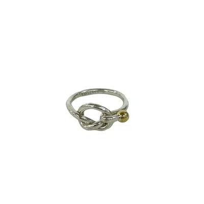 Pre-owned Tiffany & Co Tiffany Gold Silver Yellow Gold (18k) Silver 925 Band Ring () In Gold, Silver