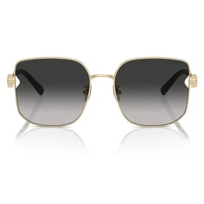 Tiffany & Co Tiffany Grey Gradient Oversized Ladies Sunglasses Tf3105d 6021s4 58 In Gold