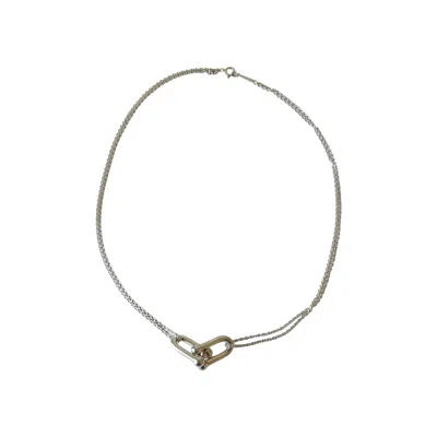 Tiffany & Co Tiffany Hardwear Large Double Link Pendant In Sterling Silver In Metallic