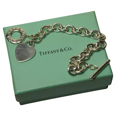 Pre-owned Tiffany & Co Tiffany Heart Bracelet Sterling Silver, Stamped  In Original Box