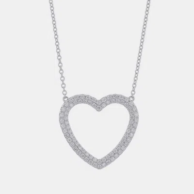 Pre-owned Tiffany & Co Tiffany Metro 18k White Gold Diamond Necklace