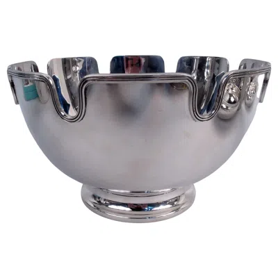 Pre-owned Tiffany & Co Tiffany Midcentury Modern Sterling Silver Monteith Bowl