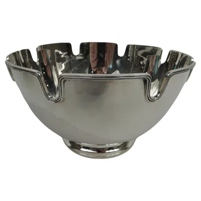 Pre-owned Tiffany & Co Tiffany Mid-century Modern Sterling Silver Monteith Bowl
