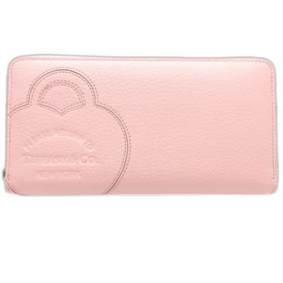 Pre-owned Tiffany & Co Tiffany Pink Leather Long Wallet (bi-fold) ()