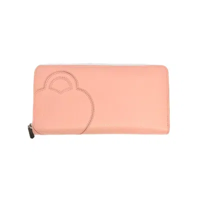 Pre-owned Tiffany & Co Tiffany Pink Leather Long Wallet (bi-fold) ()