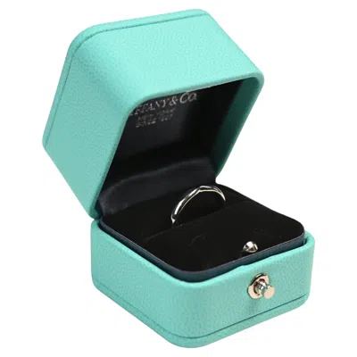 Pre-owned Tiffany & Co Tiffany Platinum Notch Band Ring. Polished Finish Comfort Fit 3mm Wedding Ring In Multi